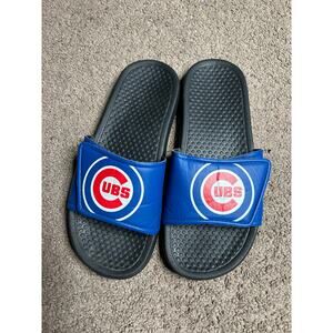 Youth Size XL (4-5) Chicago Cubs Blue Red Logo Slides Sandals